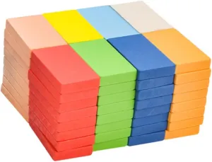 1 Set Domino Blocks Educational Childrens for Creative Play Enhances Imagination Hand Eye Coordination Cognitive Skills for Learning Activities