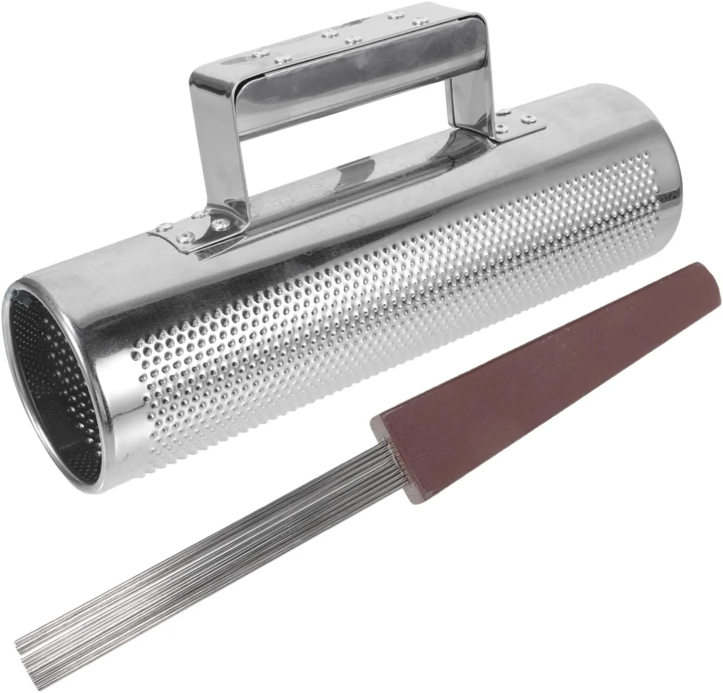 1 Set Metal Guiro Shaker Instrument Musical Percussion Tool with Scraper Simple Design for for Music Education and Fun Activities