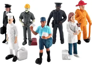 1 Set Mini Figure Models，Mini Character Models Mini People Figurines Simulation People Scale Models for Miniature Scenes