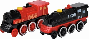 100006603-1 Electric Locomotive with 4 Functions and 4 Wheel Drive for High Traction, 11 cm Long, Compatible with Many Railways, Includes Battery 60 Minutes Running Time, Random Colour, from