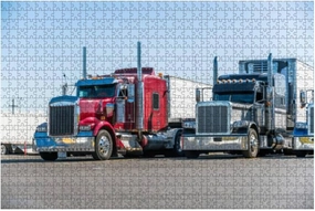 1000 Piece Classic Bonnet Big semi Trucks with Reefer semi Trailers Standing Large Piece Jigsaw Puzzles for Adults Educational Toy for Kids Creative Games Entertainment Wooden Puzzles Home Decor