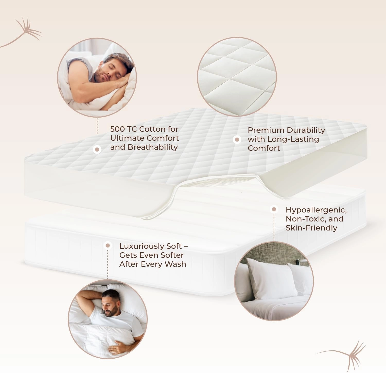 100% Cotton Organic Mattress Pad - Luxury Quilted Mattress Topper Protector Plush & Breathable Machine Washable Design - Fairtrade & GOTS Certified Premium 400GSM Thick with Deep Pocket (Twin XL)