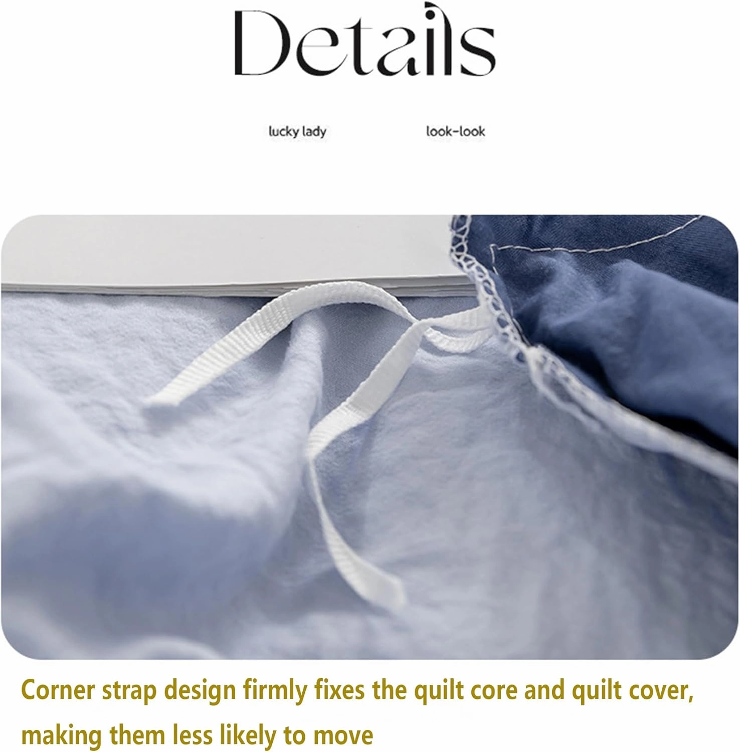 100% Washed Cotton Duvet Cover Set King Size, Soft Linen Feel Comforter Cover Set, Simple Double Solid Color Bedding Set, with Zipper Closure All-Season,White,Twin