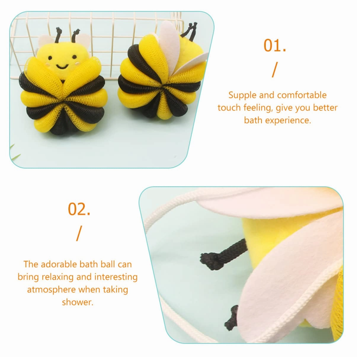 10 Pcs Bath Ball Bath Products Toddler Pe Sponge