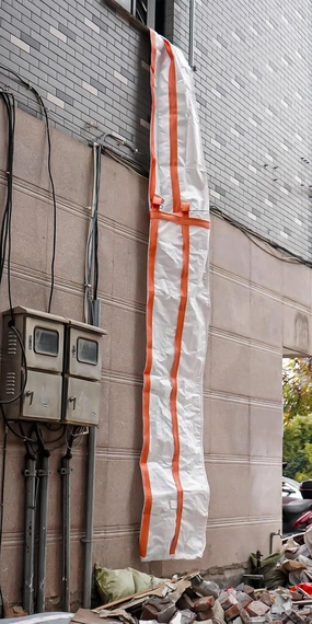 10ft Construction Trash Chute – Heavy Duty Debris Disposal System for Renovation, Demolition, and New Builds, Easy to Install, Tear-Resistant Material for Quick and Efficient Cleanup