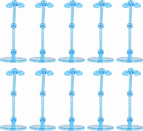 10PCS Action Figure Display Stand, Plastic Translucent Doll Model Support Holder Base for 6 Inch Collectibles, Stable Adjustable Stands with Accessories (plastic)