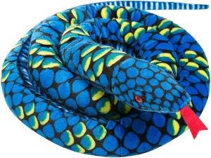 112 Inches Giant Snake Plush Toy Realistic Cobra Stuffed Animal Toy for Birthday Party Gifts for Kids (Blue)