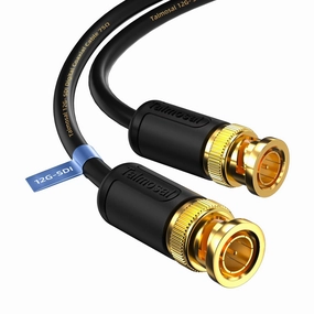 12G SDI Cable 300 ft, RG11 Coax 4K BNC Cable Supports HD-SDI/3G-SDI/6G-SDI/12G-SDI/4K/8K 75 Ohm 4K SDI Video Cable for Blackmagic Design Converter, Video Security Camera
