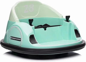 12V Kids Ride On Bumper Car Electric Vehicle for Toddlers Ride on Toy Bumping Car with Remote Control, Battery Display, 360°Spin, LED Lights, MP3, USB, Green