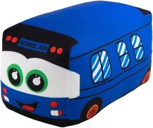 13.8 Inches Car Plush Toy Simulation Bus Cute Cartoon Pillow Filling Car Plush Pillow Toy Gift Children's Birthday (Blue)