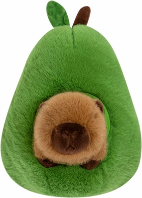 13.7'' Large Avocado Capybara Plush, Realistic Capybara Stuffed Animal, Soft Avocado Fruit Stuffed Animal Plushie Pillows Girls Gifts Home Decor