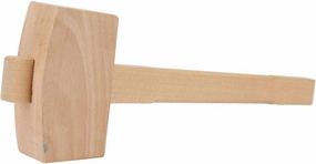13.8" Beech Wood Mallet, Manual Ice Hammer, Solid Carpenter Woodworking Carving Mallet, Woodworking Hand Tool