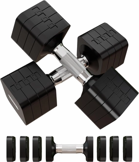 15LB 20LB 50LB Adjustable Dumbbell Set, 4 in 1 Free Weights Dumbbells Set for Women Men Hand Weights Sets Adjust Dumbbell Weight Sets for Home Gym Exercise Workout Strength Training Equipments