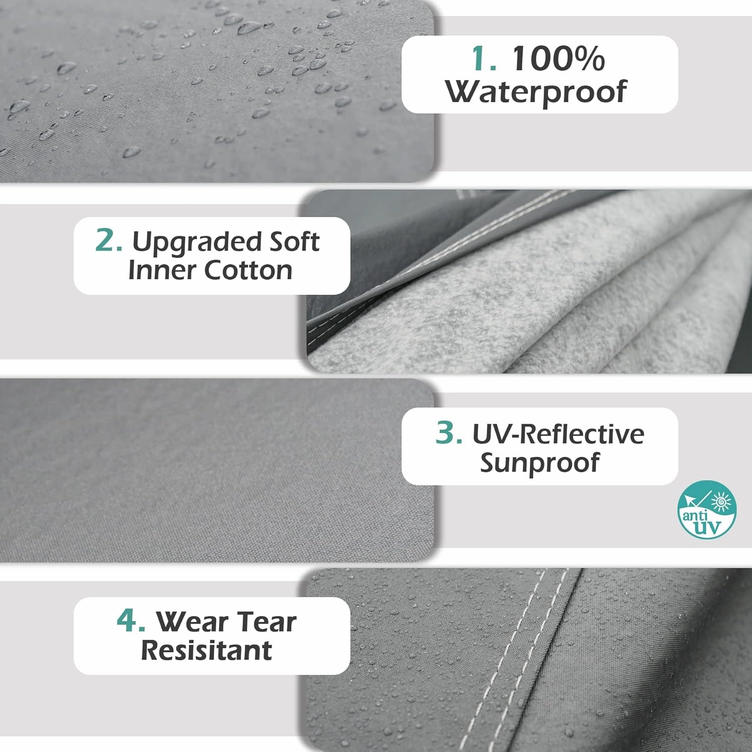 16 Layers Car Cover Waterproof All Weather, Heavy Duty Outdoor Car Cover Universal Fit Sedan Lexus ES350, Tesla Model S, Lincoln MKZ, Toyota Avalon, Jaguar XJ, Ford Taurus, BMW 740i etc.