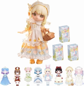 1/12 Liroro BJD Dolls Blind Box,Kawaii BJD Dolls Liroro Fairytale Hut Series Ball Jointed Doll Collectable Action Figure Posable Dress Up Doll for Girls Birthday Party Gift Toys