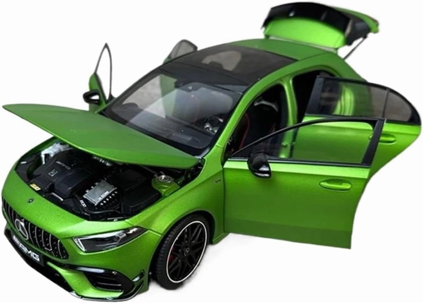 1 18 for Mercedes Benz A45 AMG SUV Toys Diecast Alloy Cars Model Collection Souvenir Static Display Motor Vehicles Toys(Green)