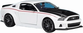 1 24 for Ford Mustang 2014 Street Racer Alloy Sports Car Model Diecast Vehicles Static Car Collection Toys Gifts Simulation Vehicle Playset(White)