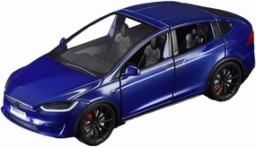 1/24 Model X Toy Car for Boys, Zinc Alloy Diecast Metal Model X Model Car Pull Back Car Toy Vehicles with Sound and Music, Suitable for Kids Aged 3  as Gifts