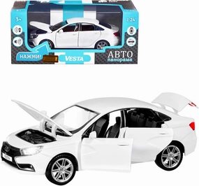 1:24 Scale Diecast Metal Model Car Lada Vesta Sedan AvtoVAZ Russian Die-cast Toy Cars