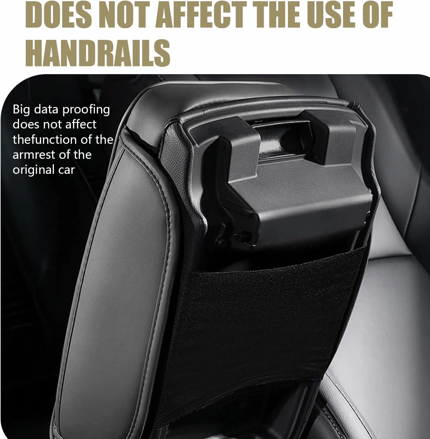 1 Pack Car Center Console Armrest Protective Cover with Pocket, 12.59In x 8.66In x 1.96In Soft Leather Vehicle Armrest Pad, Universal Automotive Decoration for Truck SUV Car (Beige)