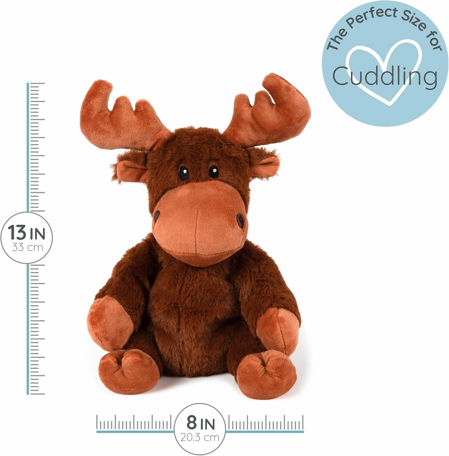 1i4 Group Warm Pals - Mack Moose - Cozy Microwavable Lavender Scented Plush Toys - Heated Stuffed Animal - Heatable Coolable Bedtime Comfort Plushie