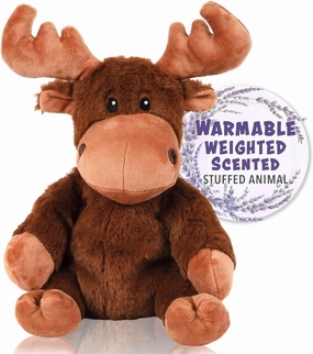1i4 Group Warm Pals - Mack Moose - Cozy Microwavable Lavender Scented Plush Toys - Heated Stuffed Animal - Heatable Coolable Bedtime Comfort Plushie
