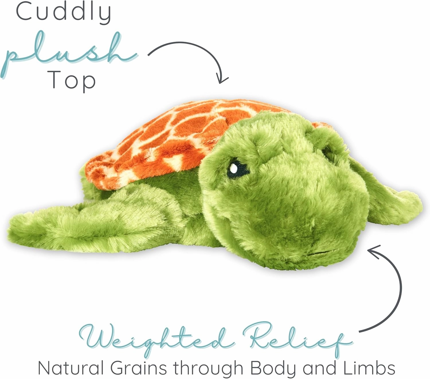 1i4 Group Warm Pals - Tyson Turtle - Cozy Microwavable Lavender Scented Plush Toys - Heated Stuffed Animal - Heatable Coolable Bedtime Comfort Plushie