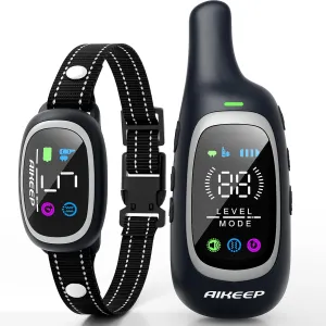 2-in-1 Bark and Shock Collar for Dogs – 3300FT Electric Dog Training Collar with Remote, IP67 Waterproof with Anti-Bark/Beep/Vibration/Shock Modes for Small Medium Large Dog(5-120Lbs)(Black)