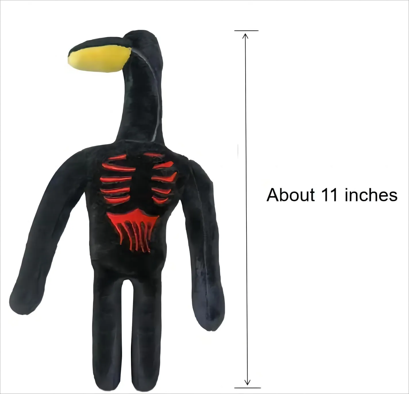 2 PCS Siren Head Plush Toy Cartoon Black Cat Stuffed Soft Animal Cat Kids' Birthday Halloween Thanksgiving Christmas Plush Toys(Black)