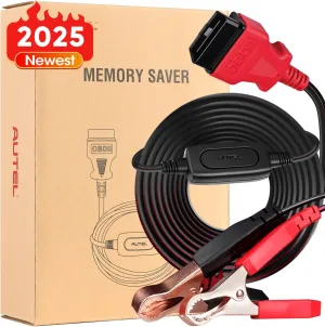 2025 Autel MaxiBAS BTMS OBDII Car Battery Tester Memory Saver, Preserve Vehicle Data Code Electronic Preset, Maintain Data Surge Protection Attaches to 12 Volt Backup Battery, Provide Power to Vehicle