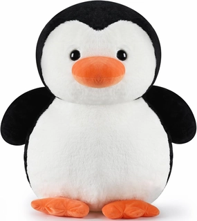 25.6'' Giant Penguin Plush Cute Cuddly Big Stuffed Animal Soft Jumbo Penguin Plushie Kawaii Doll Toy Pillow for Girl Boy Girlfriend Teacher Student Birthday Parties Gift Award Decor