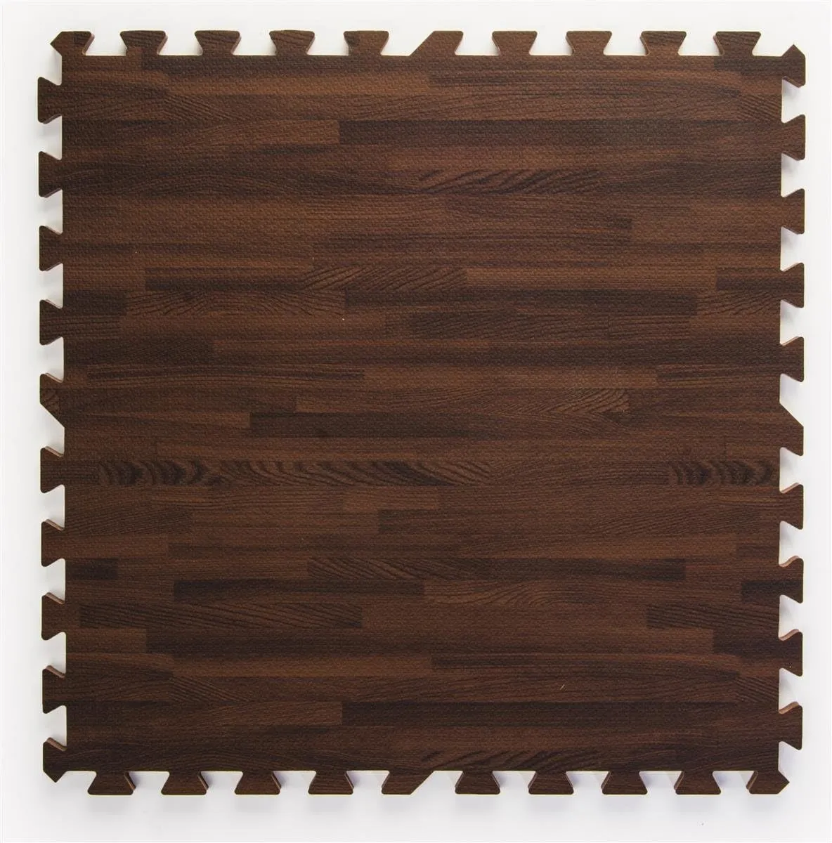 26-pc Wood Grain Interlocking Foam Flooring Mats, 0.5" Thick, 10-ft x 10-ft Display