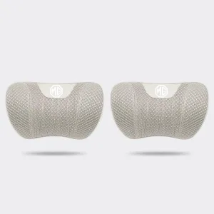 2Pcs Car Headrest Pillow for MG HS MG3 SW MG5 MG6 MG7 MG Navigators ZS MG GS, Memory Foam Neck Support Comfortable Soft Head Rest Protector(Color:Beige)