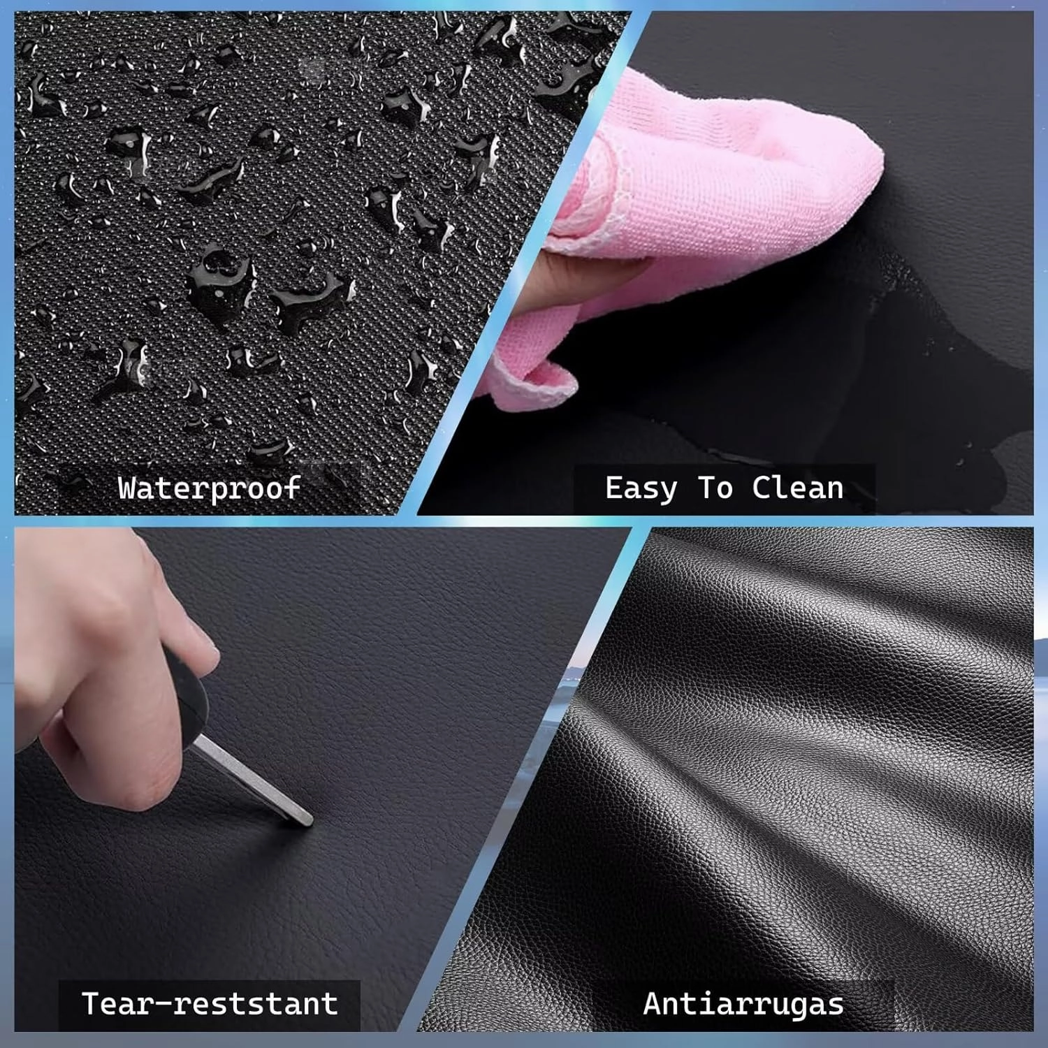 2PCS Front Leather Car Seat Covers Fit for Nissan Sentra 2008-2025 Waterproof and Anti Staining Auto Protector Car Seat Covers (Black & White)