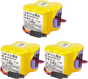 【3 Pack】 BR-2/3AGCT4A 6V Battery for FANUC A98L-0031-0025 Lithium Battery