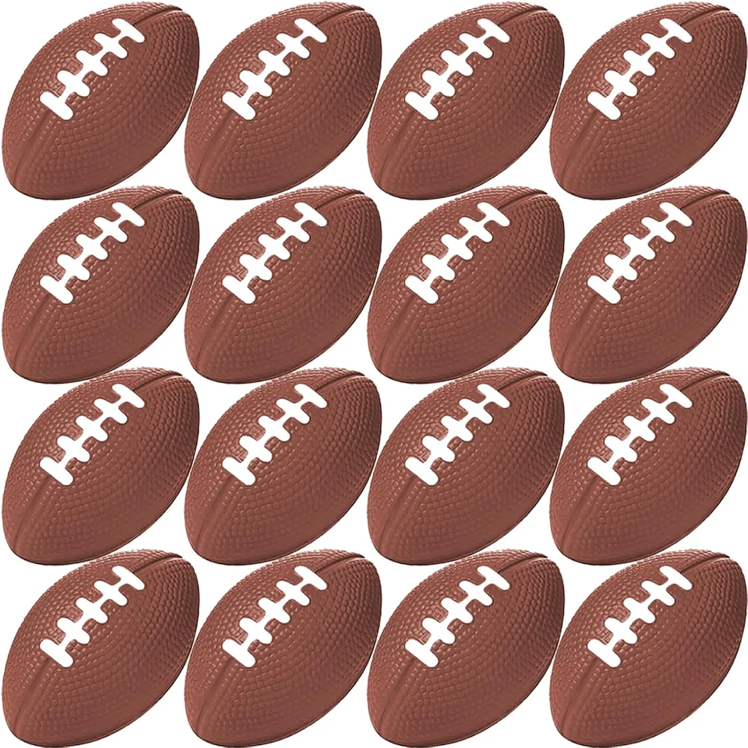 36 Pcs Mini Football Sports Stress Ball Bulk 4 inch Mini Foam Sports Ball Kids Adults Football Sports Party Favor Ball Small Relaxable Balls for School Carnival Reward Party Bag Gift Fillers