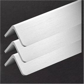 3 Pack White PVC Corner Guards Wall Trim For Home Safety, Self-adhesive Corner Protector Shield For Stair Door Frame Step Protection, L-shaped Scratch-resistant Edge Trim Bumper For Restaurant Metal A