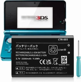 3DS Battery Pack [3200mAh] (2025 New Upgraded),CTR-003 Battery Replacement Compatible with Nintendo 3DS N3DS CTR-001 MIN-CTR-001 Gaming Console with Tool Kit (Not for New 3DS, 3DS XL)
