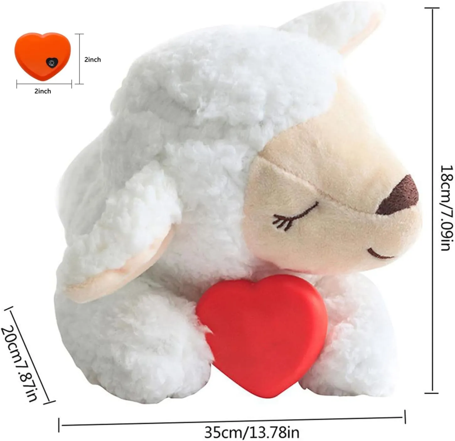 3T group Heartbeat Puppy for Dogs,Heartbeat Dog Toy Anxiety Relief Toy Sleep Aid,Stuffed Animal with Heartbeat Toys for Puppy Essentials Pillow Calming Toys (White)