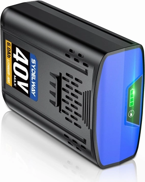 40V 6.0Ah Replacement for Kobalt 40V Battery MAX KM 2041B-06, KPM1040A-03, KM-1640-06, KM 4040-06, Fit for Kobalt Battery Charger (Blue)