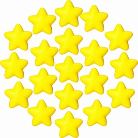 50 Pieces Yellow Star Stress Ball Mini Foam Star Stress Relief Toy for School Carnival, Small Game Prizes, Party Decoration