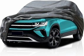 5 Layer Car Cover for Volkswagen Atlas 2018-2025 SUV 4-Door Semi Custom Fit Full Coverage Heavy Duty All Weather Sun Protection Breathable Dust Wind Shield