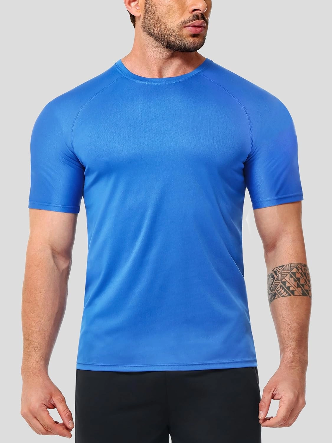 5 Pack Men's Moisture Wicking Shirts Dry Fit Lightweight Breathable Tech Tees for Workout Running Short Sleeve