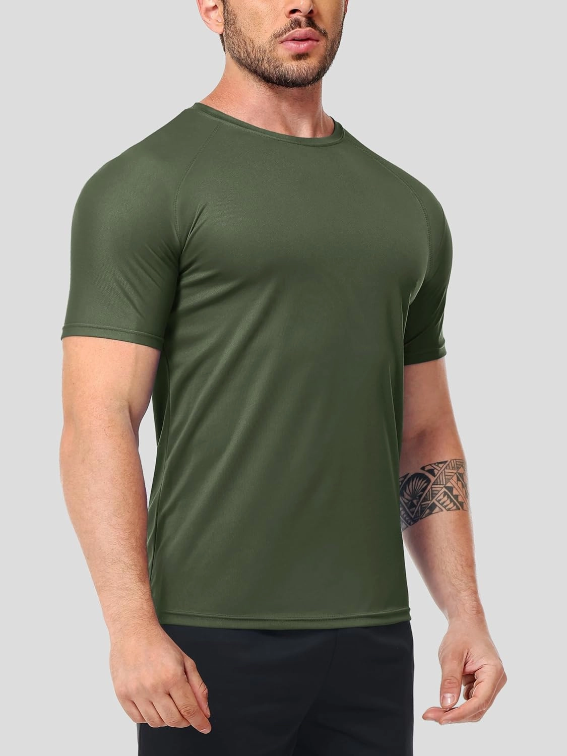 5 Pack Men's Moisture Wicking Shirts Dry Fit Lightweight Breathable Tech Tees for Workout Running Short Sleeve
