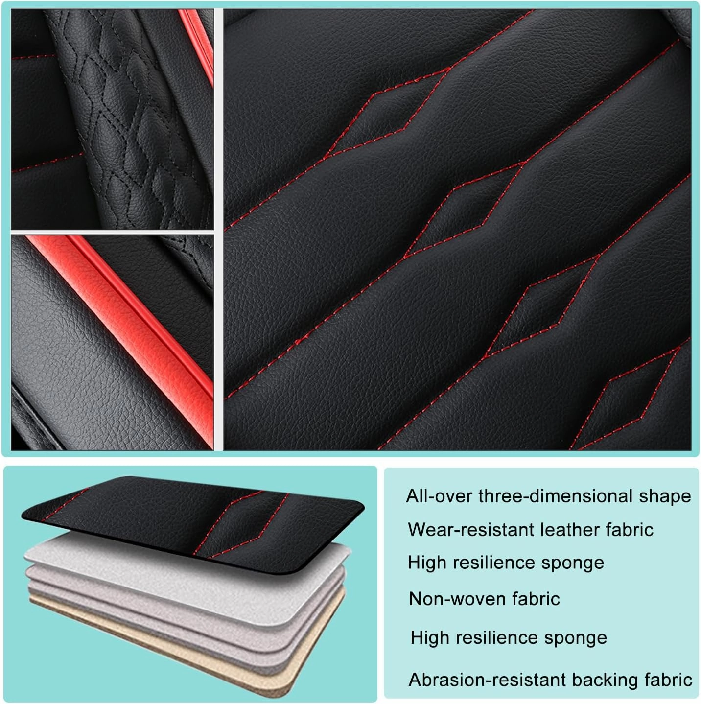 5 Seat Covers for Genesis GV80 2021-2025 Napa Leather Seat Covers Water and Dust Resistant Soft Car Seat Protectors Comfortable Car Seat Covers with Airbags (Brown, Standard)