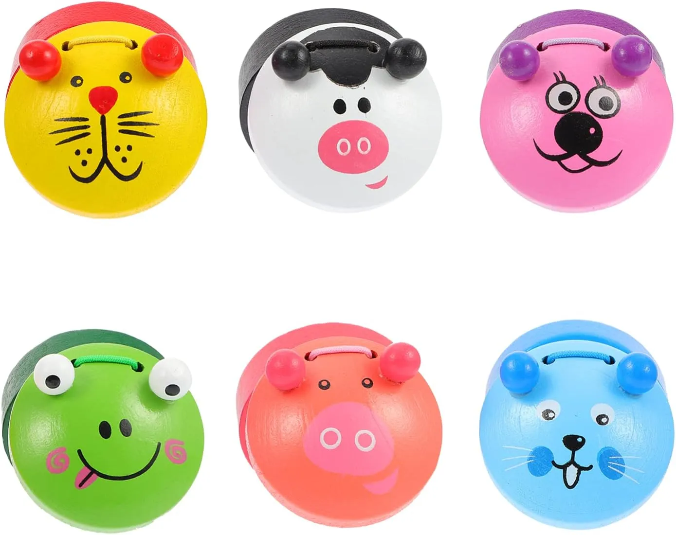 5sets Music Toy for Children Boys and Girls Castanet Toy Simple Sound Rhythm Training Educational Present 6pcs*5
