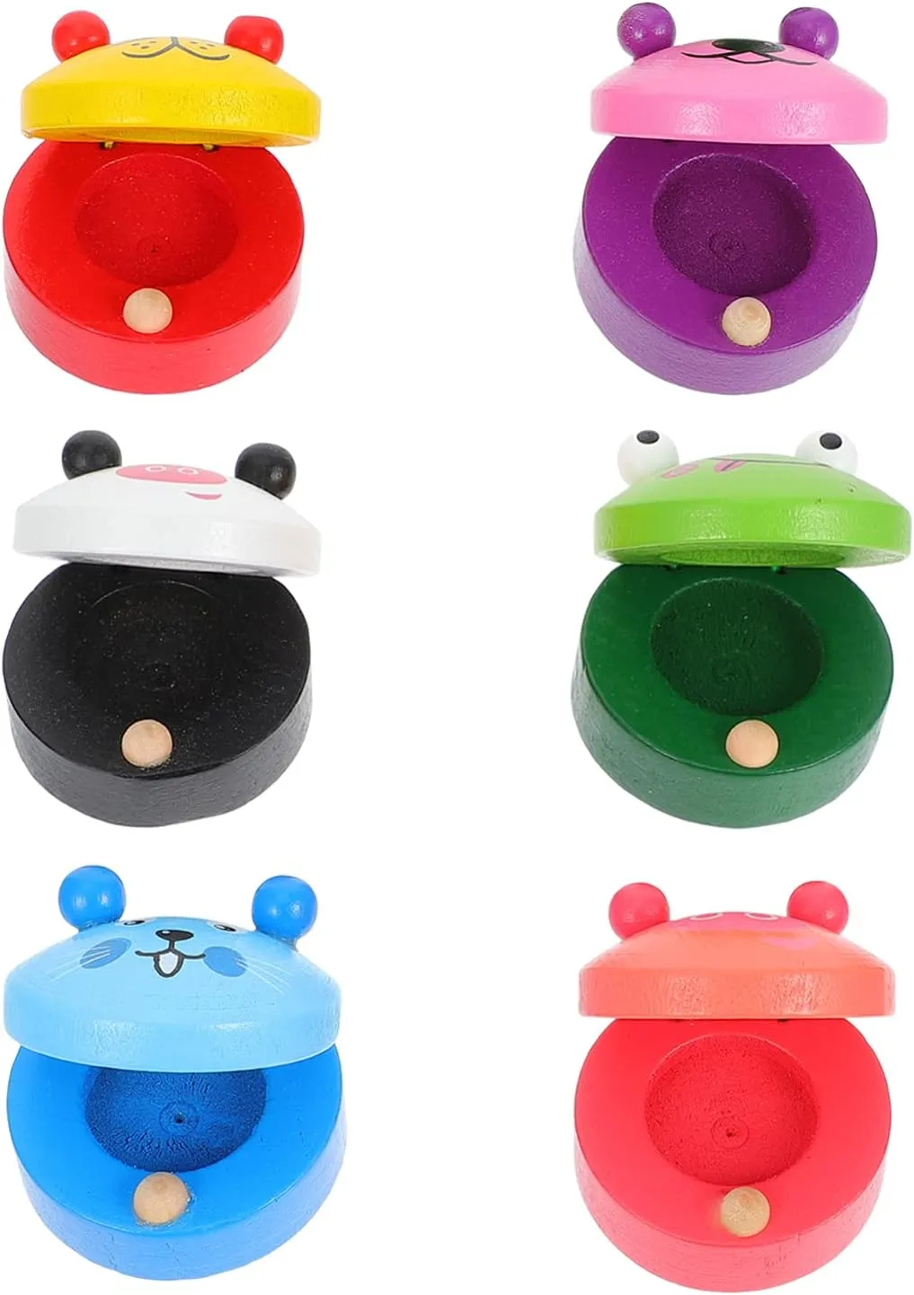 5sets Music Toy for Children Boys and Girls Castanet Toy Simple Sound Rhythm Training Educational Present 6pcs*5