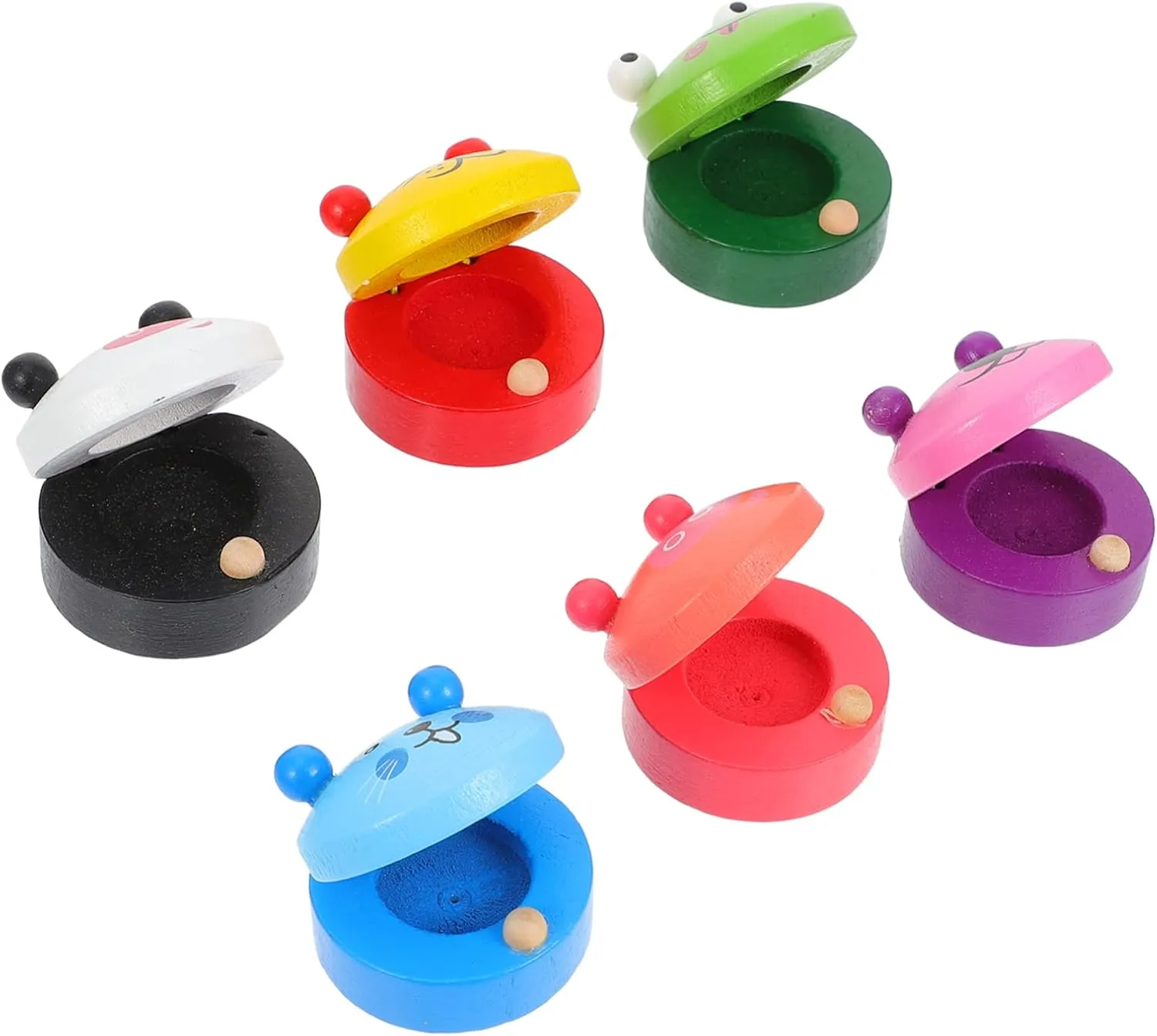 5sets Music Toy for Children Boys and Girls Castanet Toy Simple Sound Rhythm Training Educational Present 6pcs*5