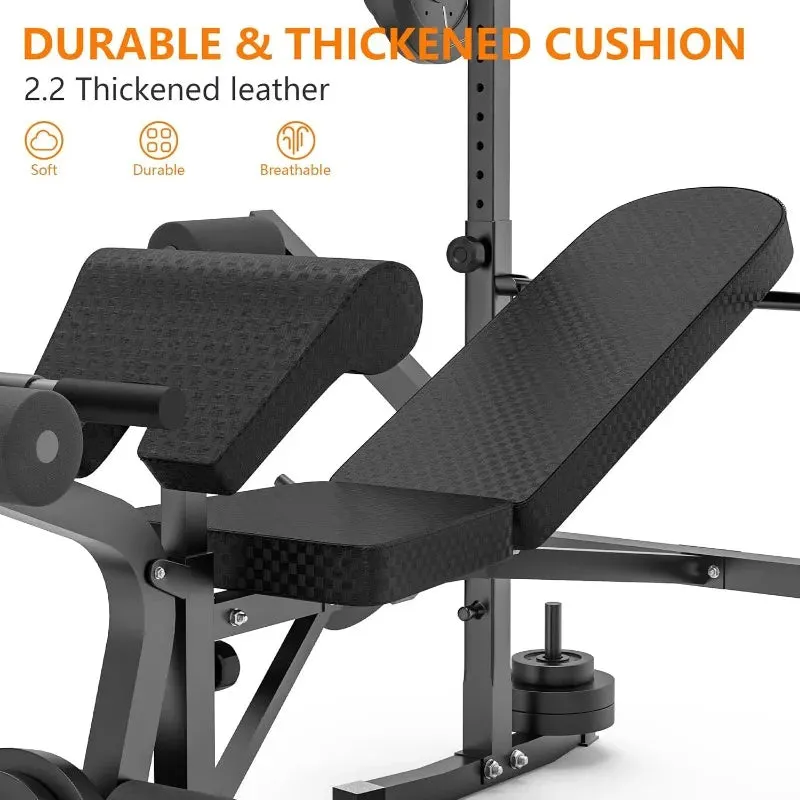 6 in 1 Adjustable Weight Bench Set