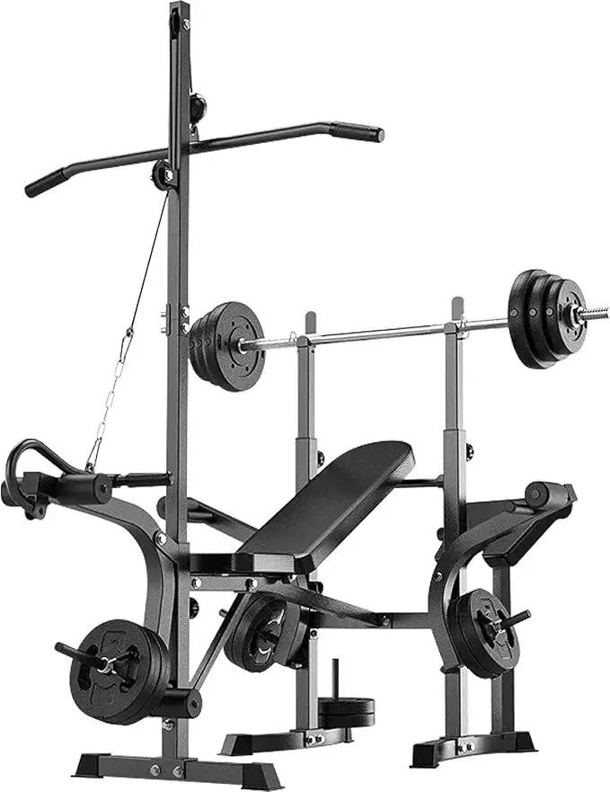 6 in 1 Adjustable Weight Bench Set
